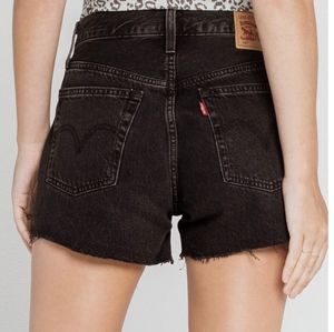 Levi Strauss & Co 501 black denim shorts